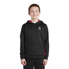 Sport-Tek Youth Sport-Wick Fleece Colorblock Hooded Pullover